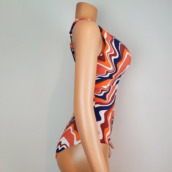 KNIX Deep V One Piece Swim Suit Heat Wave - Picture 3 of 9